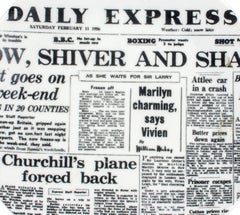 Piero Fornasetti Newspaper Plate, Daily Express, Giornali 'Newspapers', 1950s