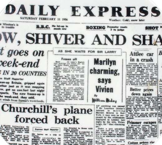 Piero Fornasetti Newspaper Plate Daily Express Giornali