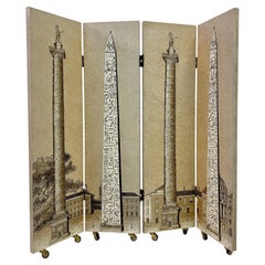 Vintage Piero Fornasetti Obelischi Folding Screen