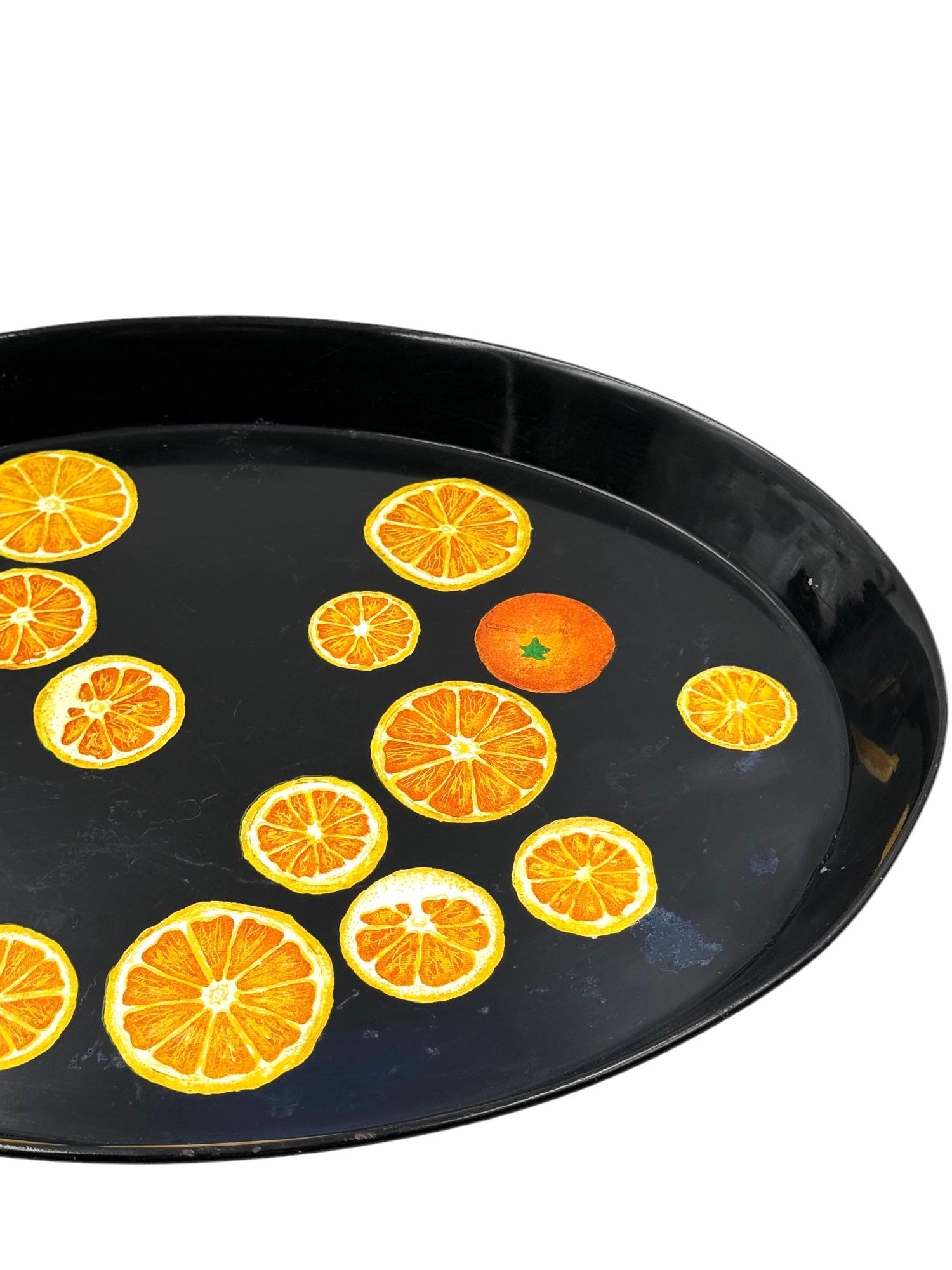 Piero Fornasetti, Oranges Tray, Atelier Fornasetti, ca. 1955 in vendita 3