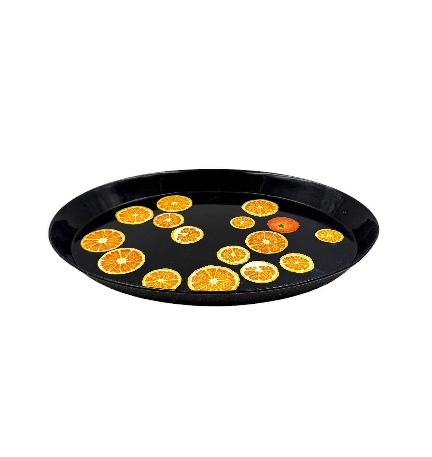 Piero Fornasetti, Oranges Tray, Atelier Fornasetti, ca. 1955 In condizioni discrete in vendita a Firenze, IT
