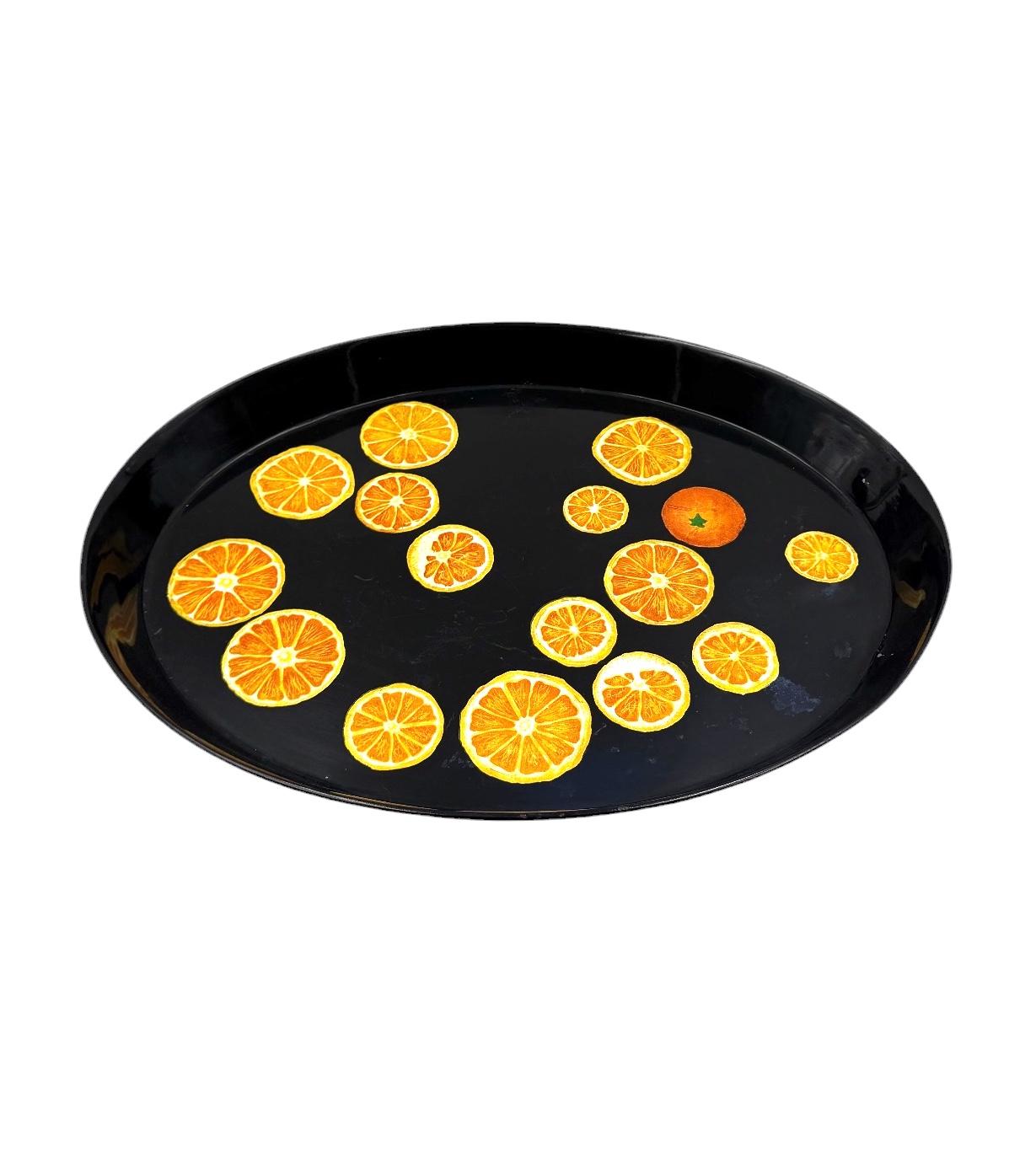 Mid-20th Century Piero Fornasetti, Oranges Tray, Atelier Fornasetti, ca. 1955 in vendita