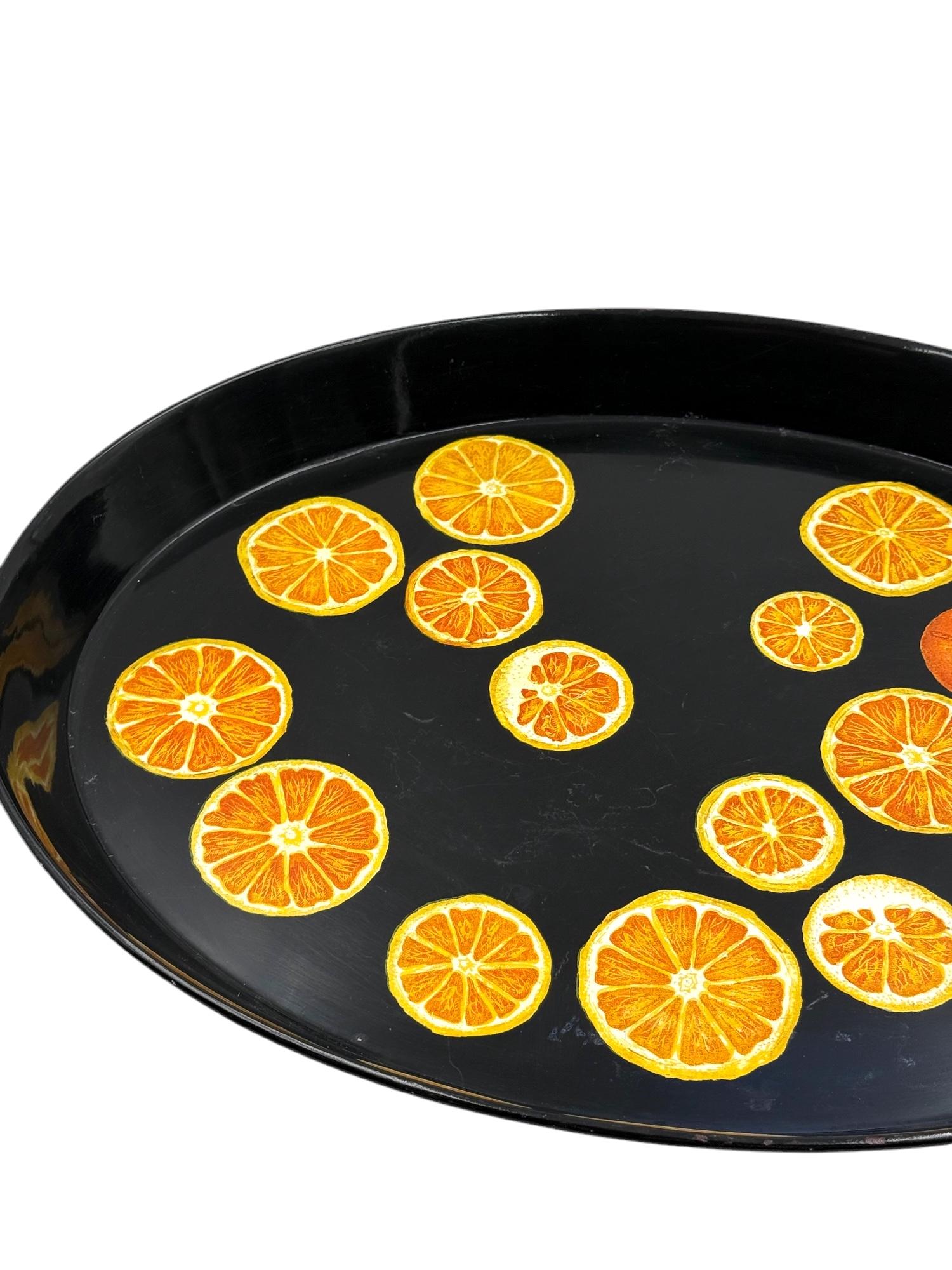Piero Fornasetti, Oranges Tray, Atelier Fornasetti, ca. 1955 in vendita 2