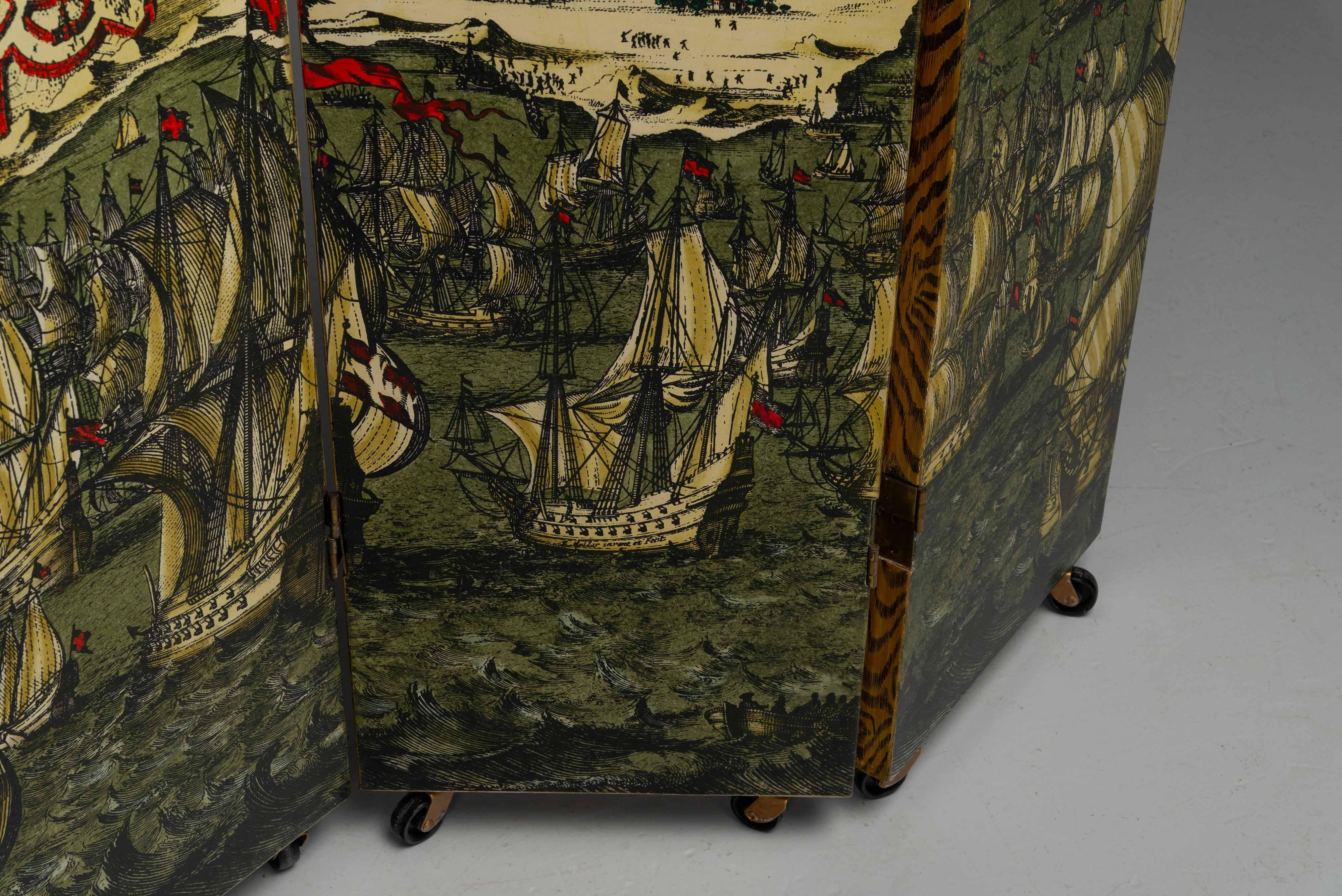 Piero Fornasetti paraventi screen Italy 1954 For Sale 5