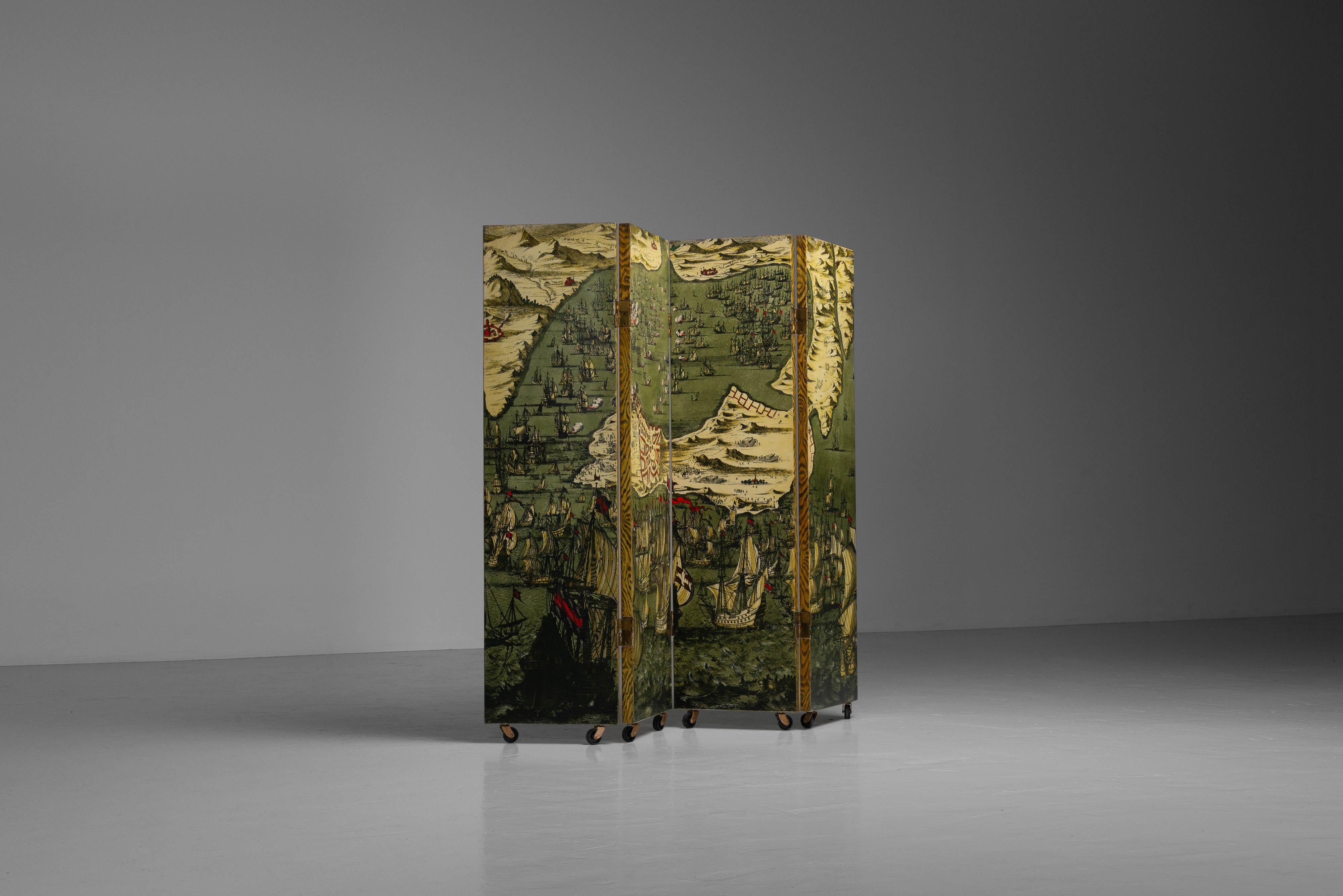 Piero Fornasetti paraventi screen Italy 1954 For Sale 8