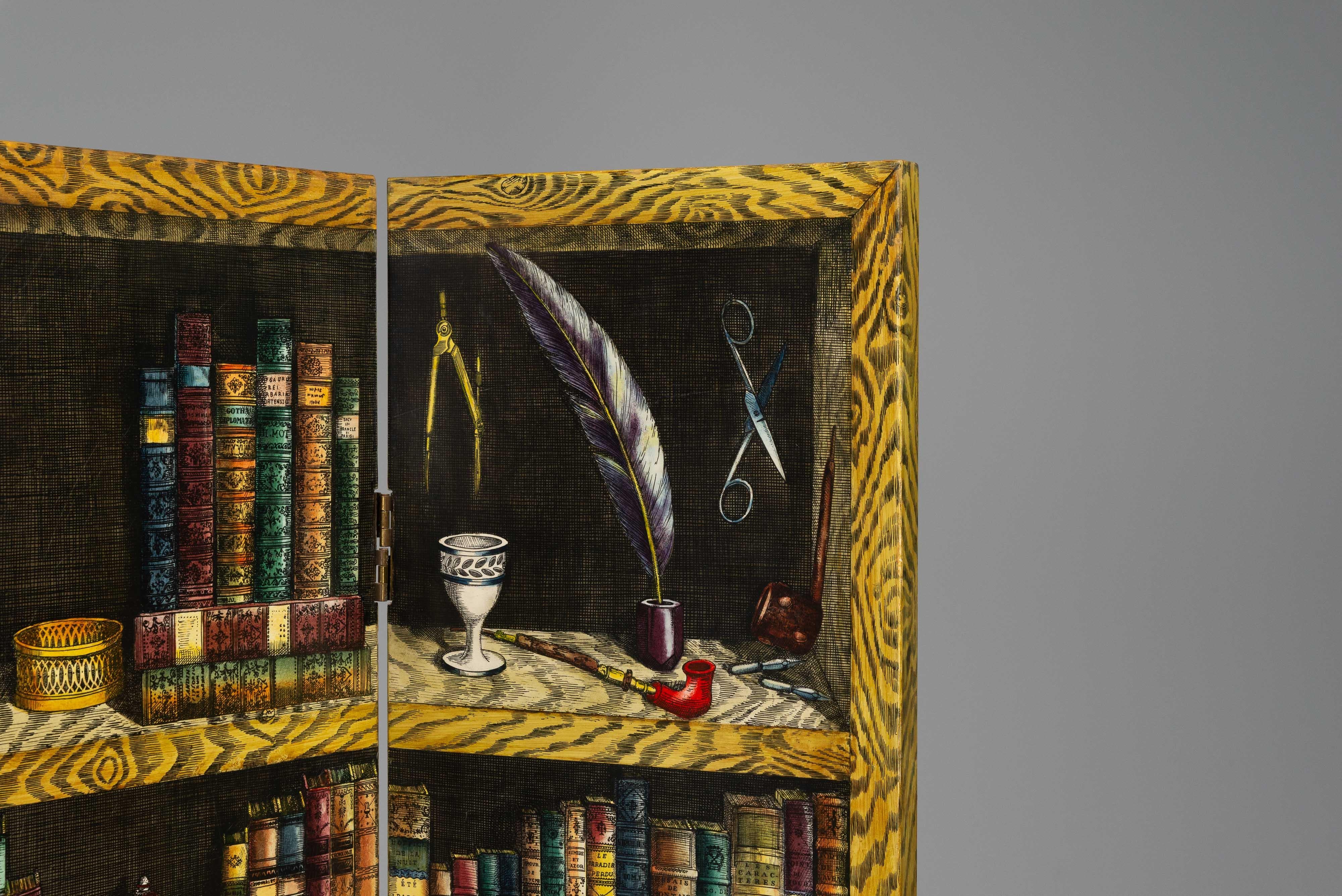 Mid-Century Modern Piero Fornasetti paraventi screen Italy 1954 For Sale