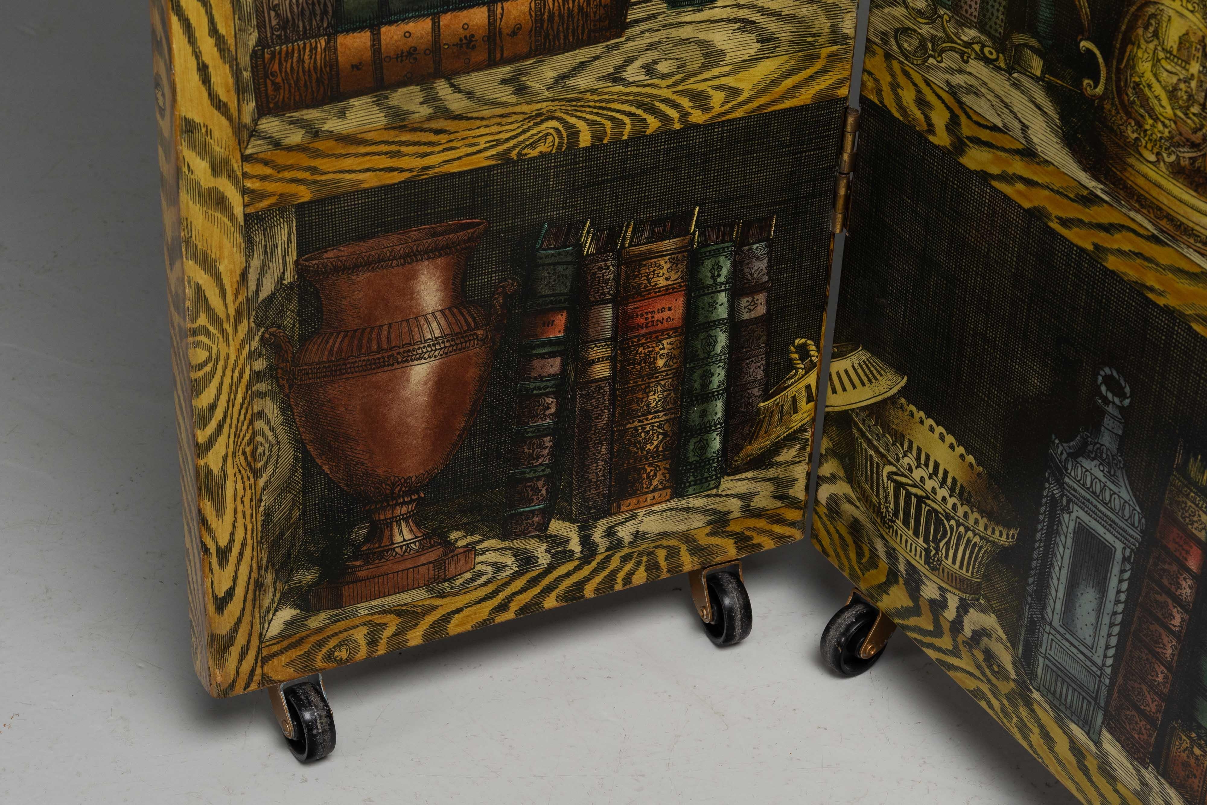 Mid-20th Century Piero Fornasetti paraventi screen Italy 1954 For Sale