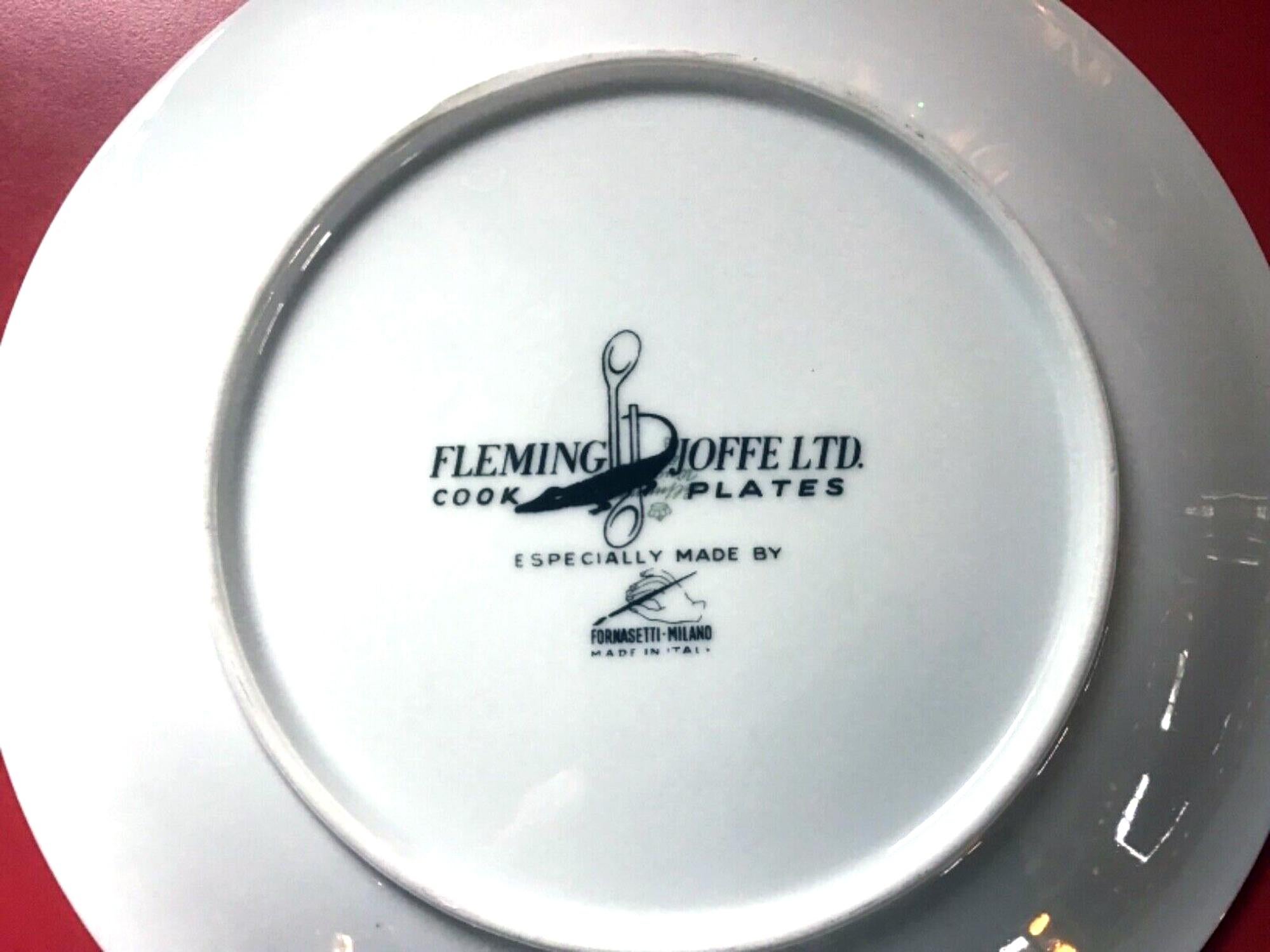 Piero Fornasetti Fleming Joffe Porcelain Recipe Plate,
Vero-Pig Piccadilly,
With Original 