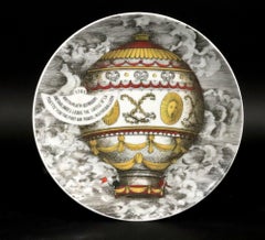 Piero Fornasetti Porcelain Hot Air Balloon Plate, Mongolfiere , Rosenthal, #2
