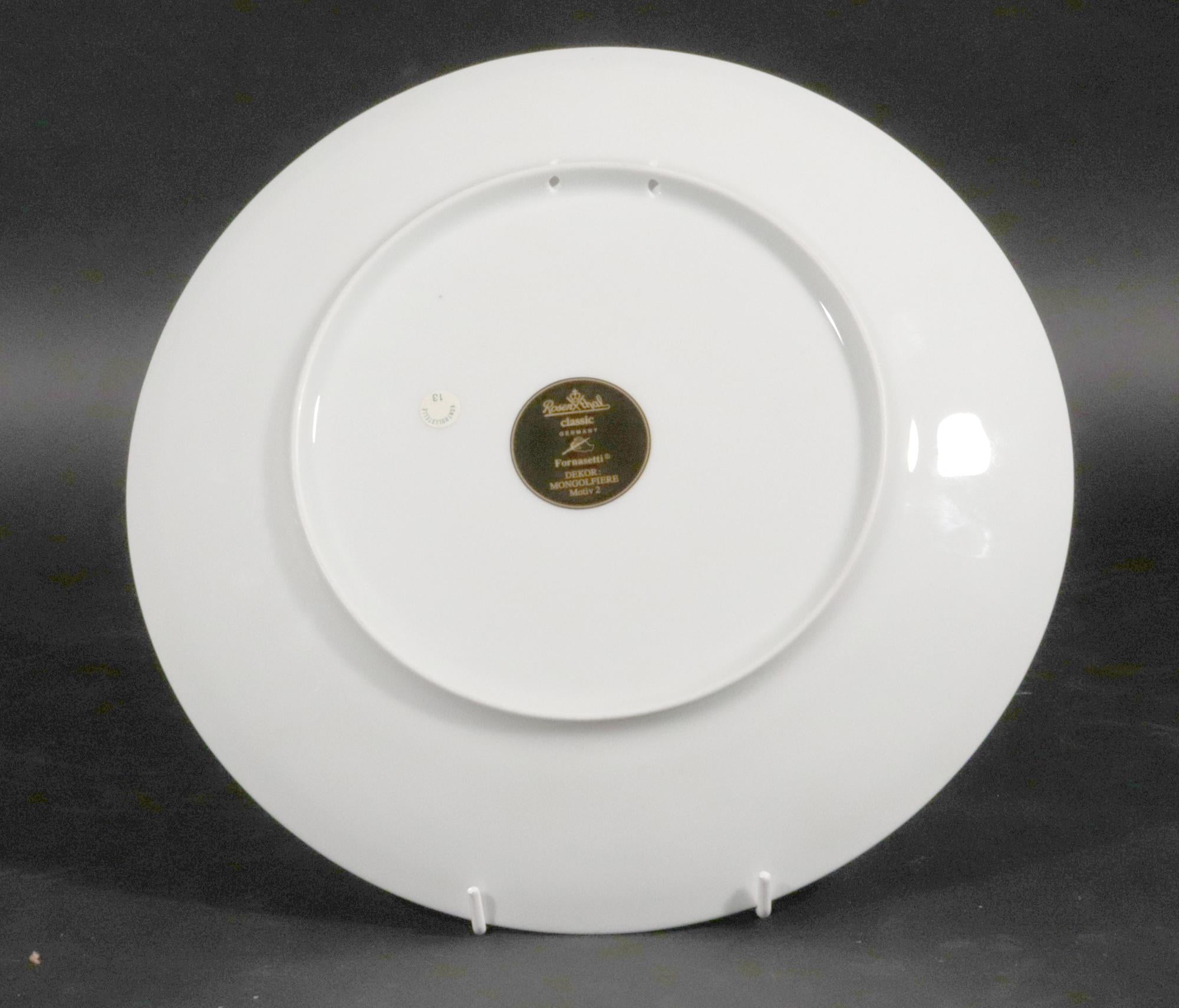 Piero Fornasetti Porcelain Hot Air Balloon Plate, Mongolfiere , Rosenthal, #2 For Sale 5