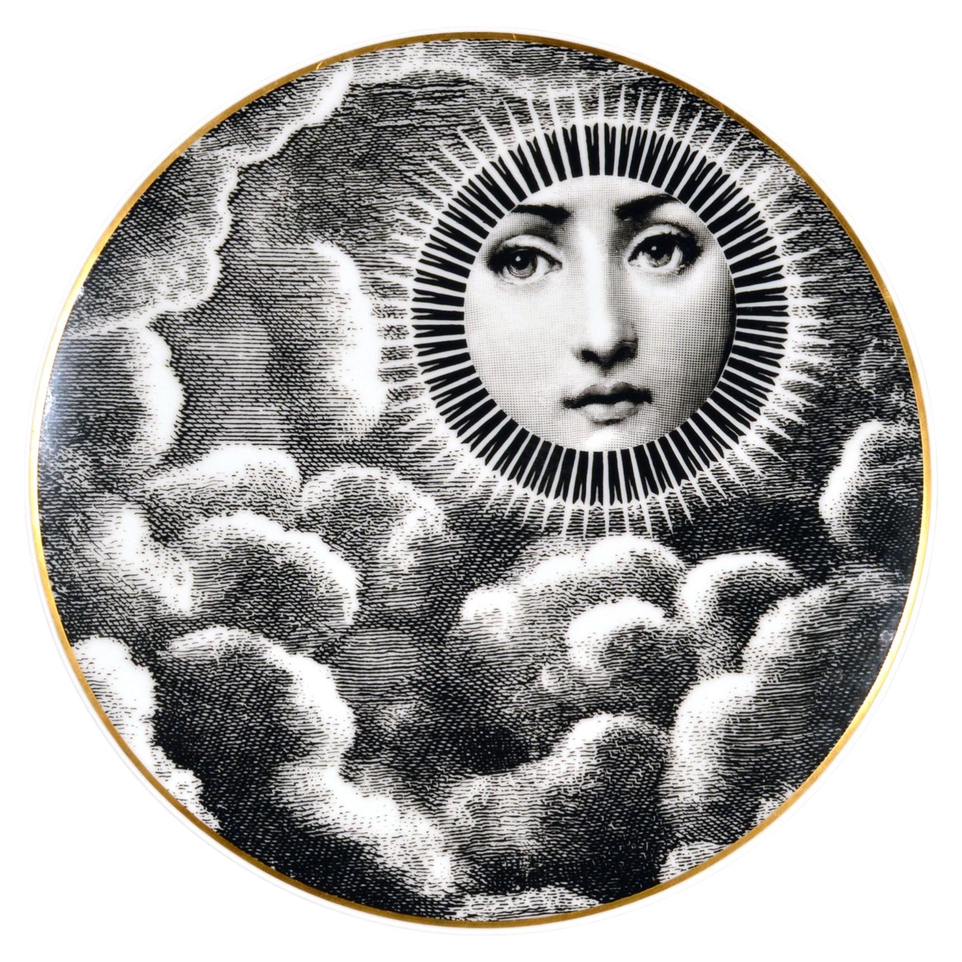 Piero Fornasetti Rosenthal Porcelain Themes & Variations Plate, Sun Face, #18