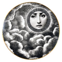 Piero Fornasetti Porcelain Plate, The Sun, Rosenthal. Motiv 18
