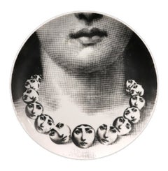 Piero Fornasetti Porcelain Themes & Variation Plate, Number 107