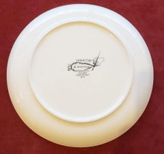 Piero Fornasetti Pottery Vegetalia Plate, #11 Cornettino, 1955