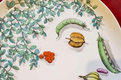 Piero Fornasetti Pottery Vegetalia Plate, #9 Rutino, 1955