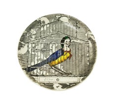 Piero Fornasetti Rare Multi Colored L'Arpie Gentili Coasters, Set of Five