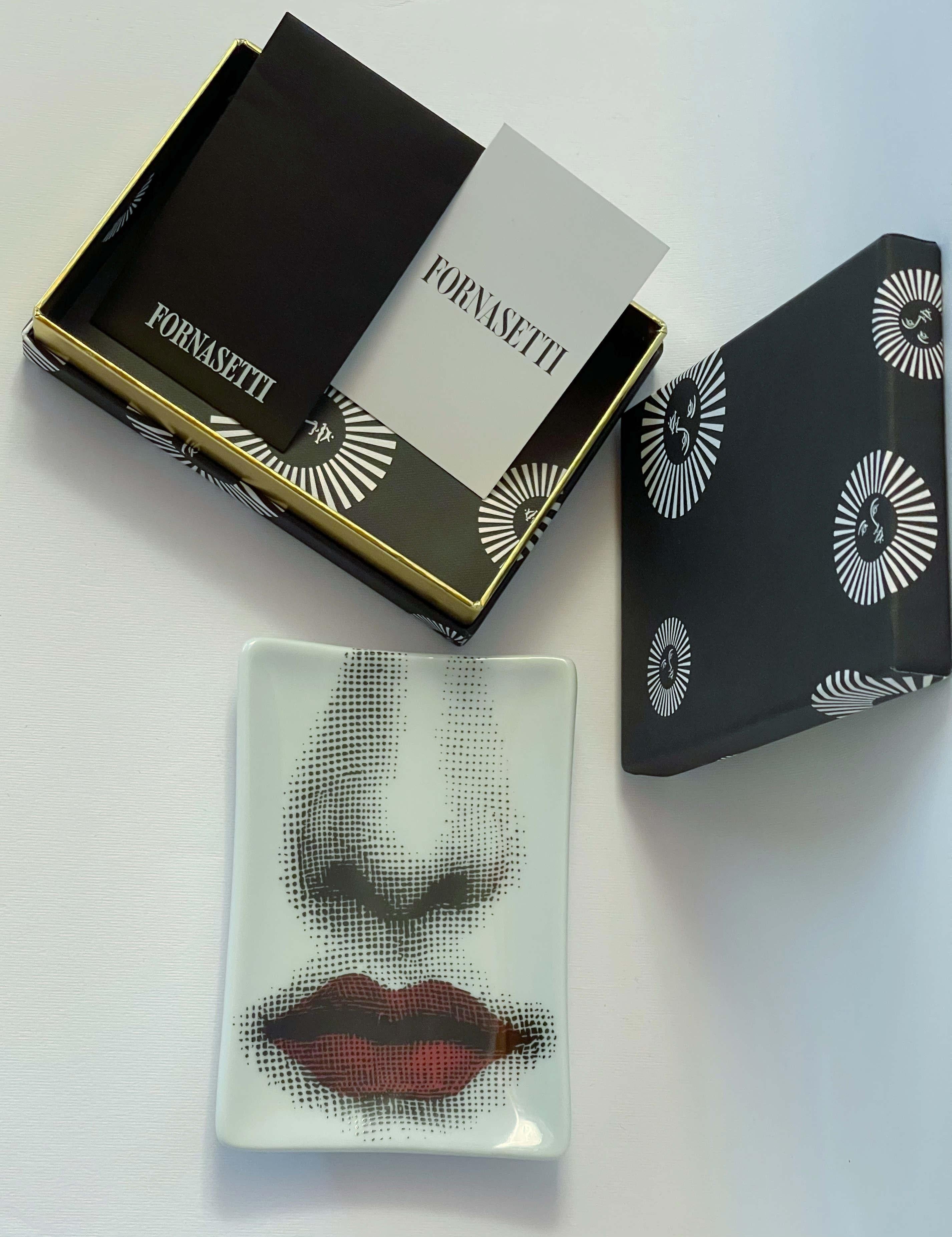 Bandeja rectangular de porcelana Piero Fornasetti Porcelana