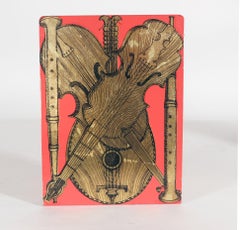 Piero Fornasetti Red Strumenti Musicali Music Metal Bookends