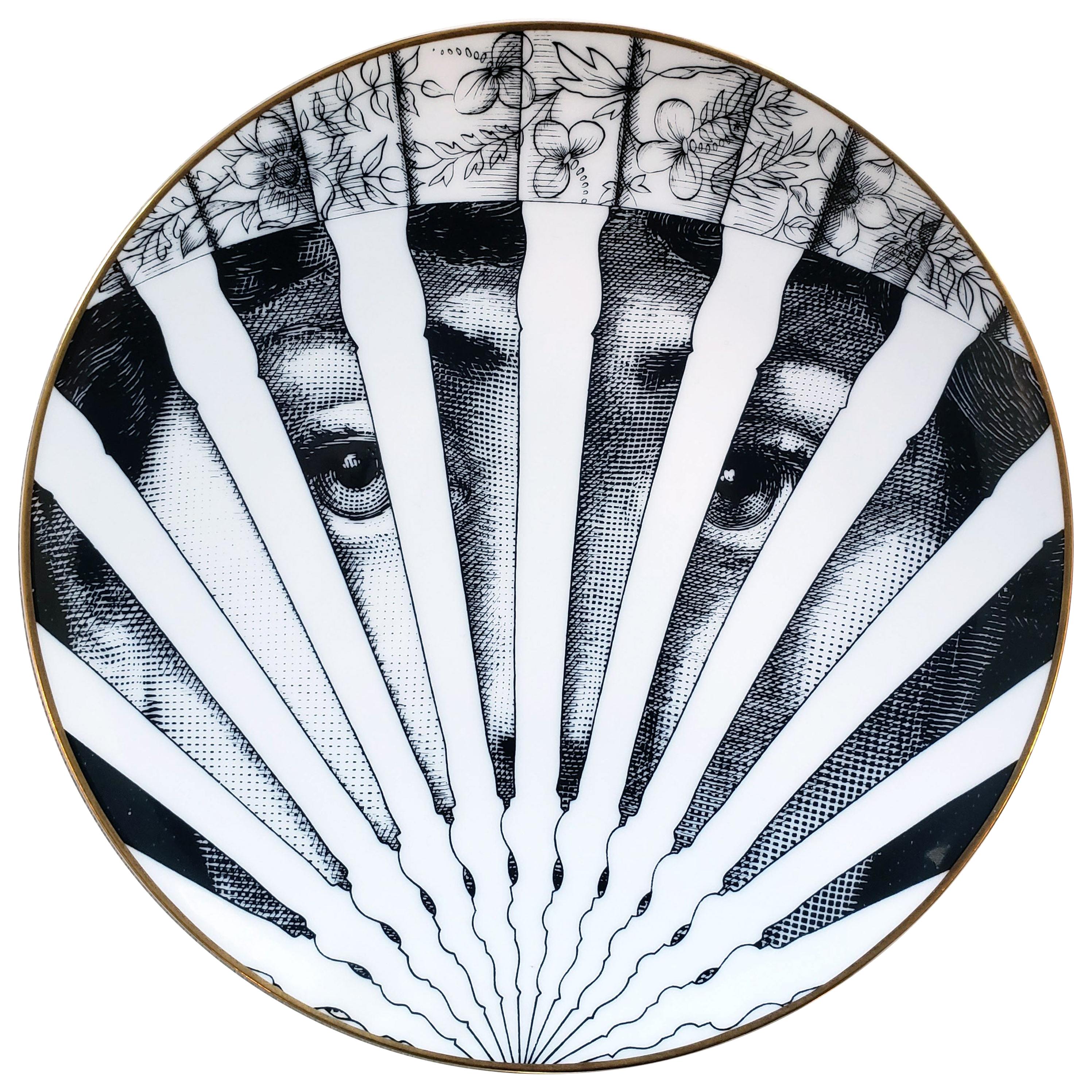 Atelier Fornasetti Porcelain Plate #125 For Sale at 1stDibs