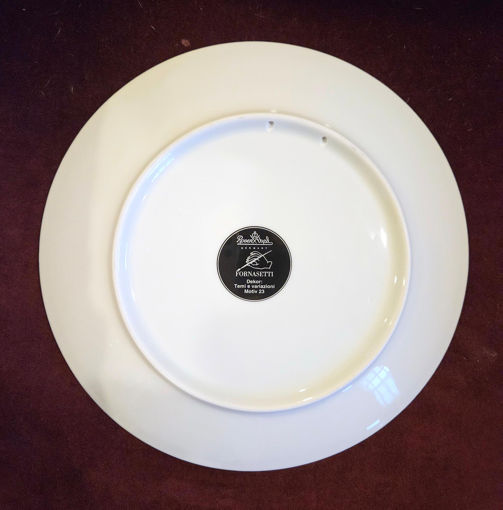 Piero Fornasetti Rosenthal Porzellan Surreal Themes and Variations Teller im Angebot 2