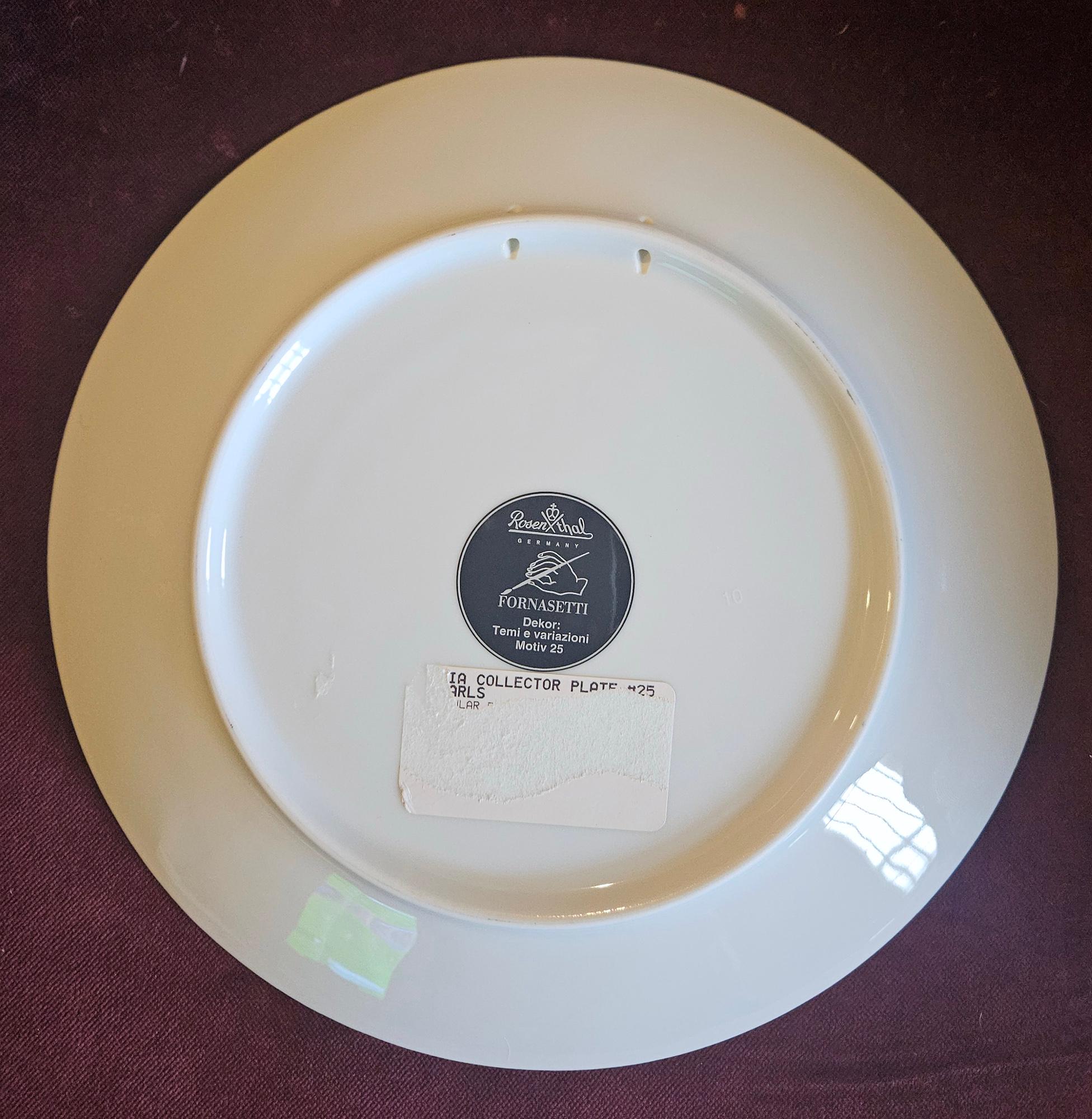 Piero Fornasetti Rosenthal Porzellan Themes and Variations Teller, Lady Bacchus im Angebot 2