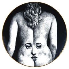 Assiette en porcelaine Piero Fornasetti Rosenthal sur les thèmes et les variations, Motiv 28