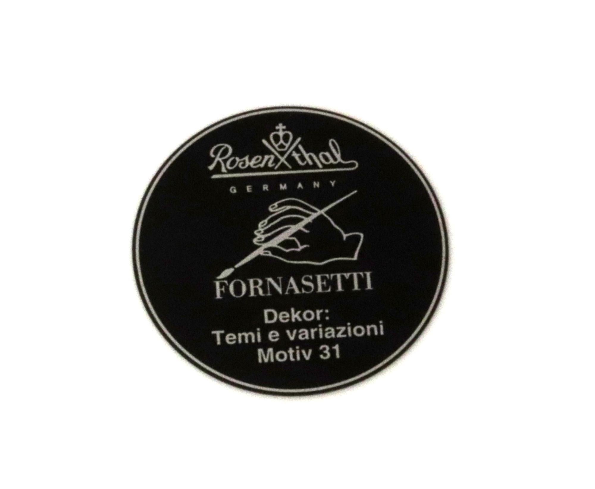 Piero Fornasetti Rosenthal Porcelain Themes & Variation Plate, Map Pattern For Sale 2