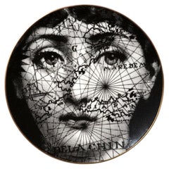 Piero Fornasetti Rosenthal Porcelain Themes & Variation Plate, Map Pattern