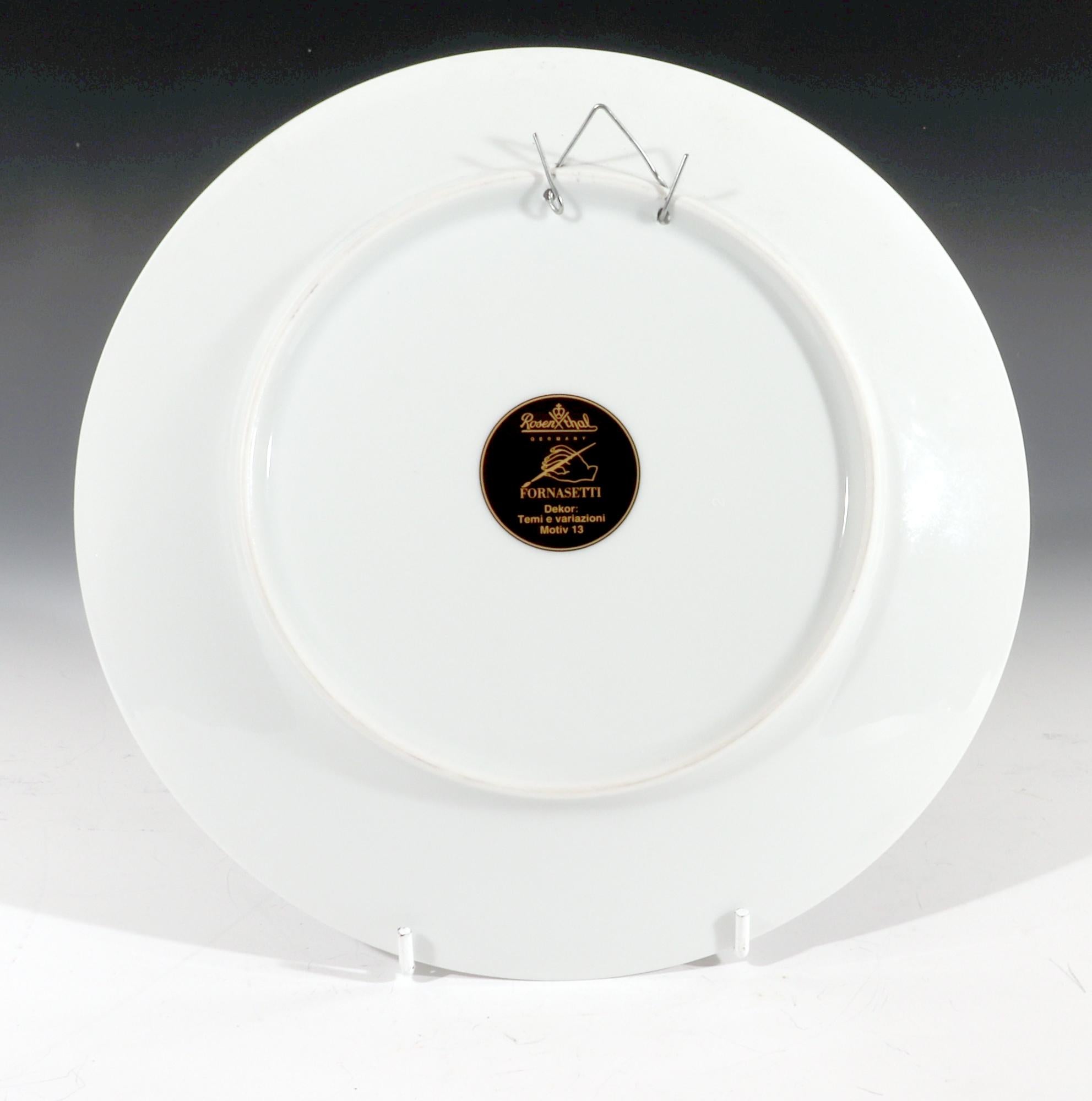 Porcelaine Thèmes et variations de la porcelaine de Piero Fornasetti Rosenthal - Buttons, Motiv 13 en vente