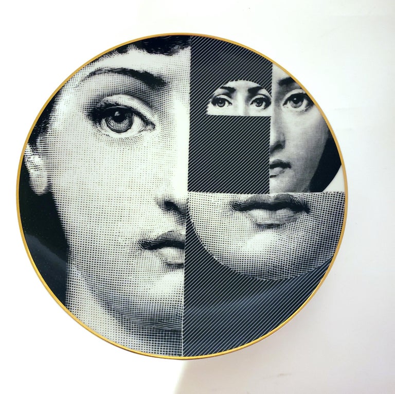 Piero Fornasetti Rosenthal Porcelain Themes and Variations Plate, Motiv 27  For Sale at 1stDibs