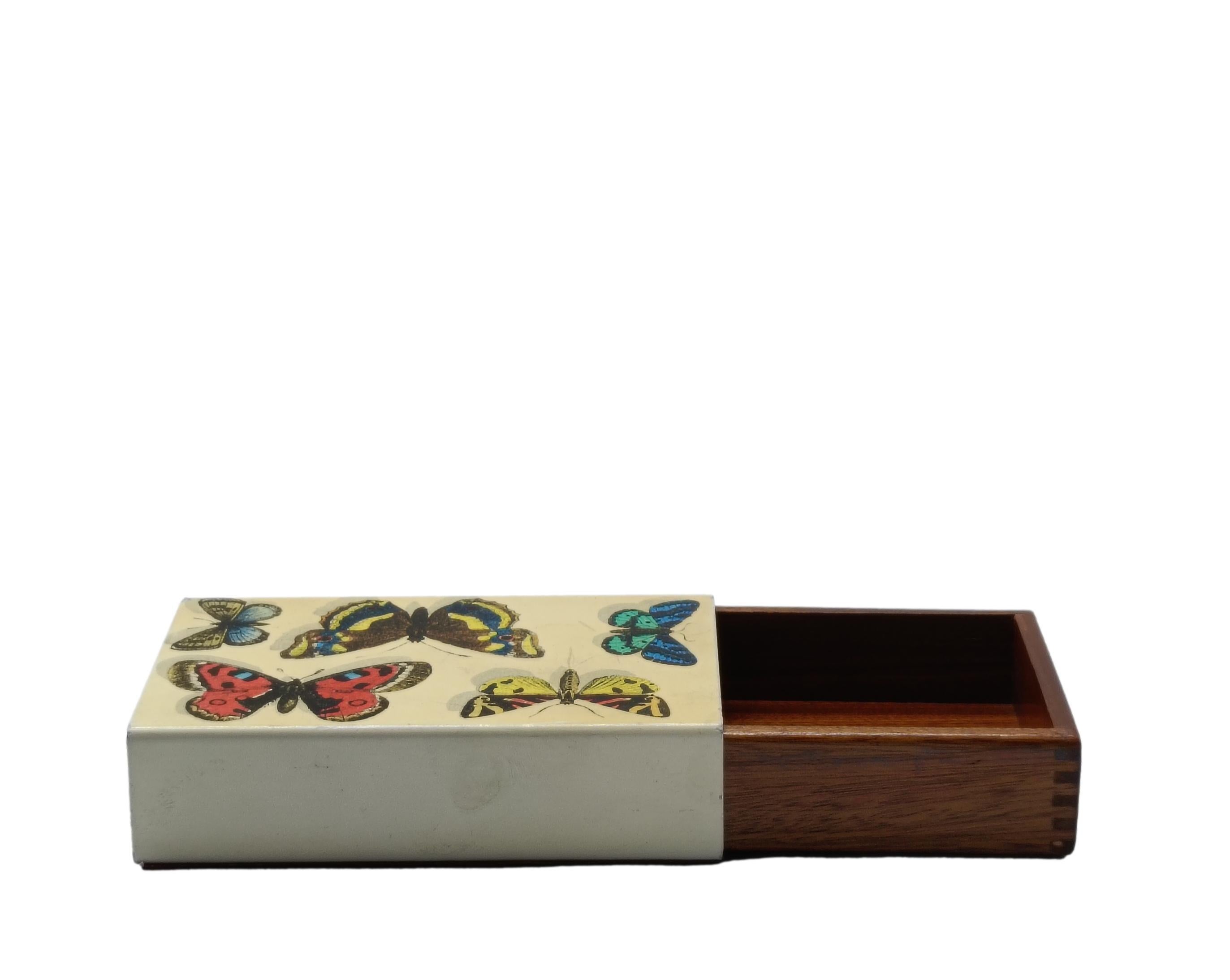 Italian Piero Fornasetti Box with Butterflies, Italy 1960s For Sale