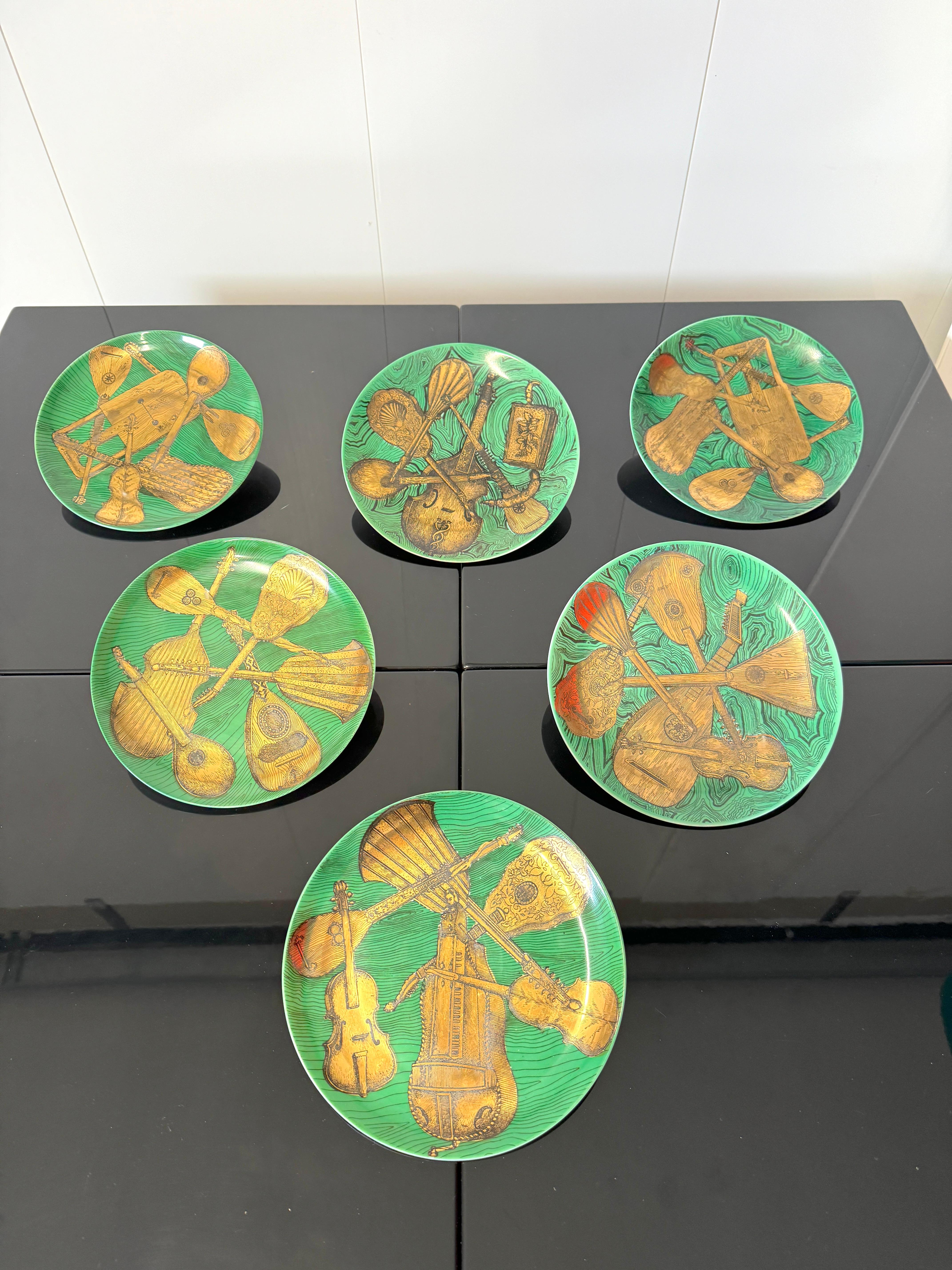 Piero Fornasetti, Six saucers 