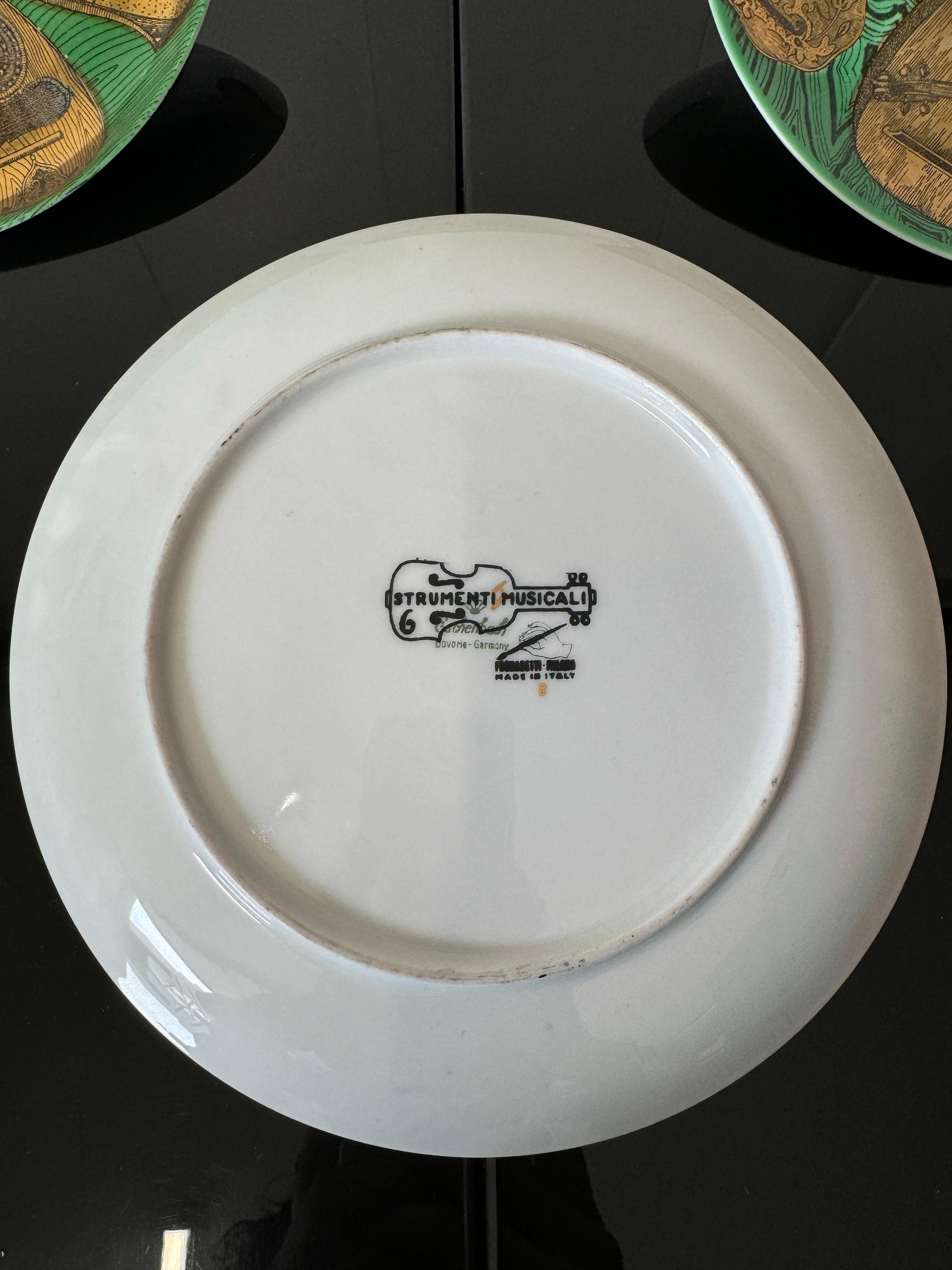Piero Fornasetti, Six saucers 