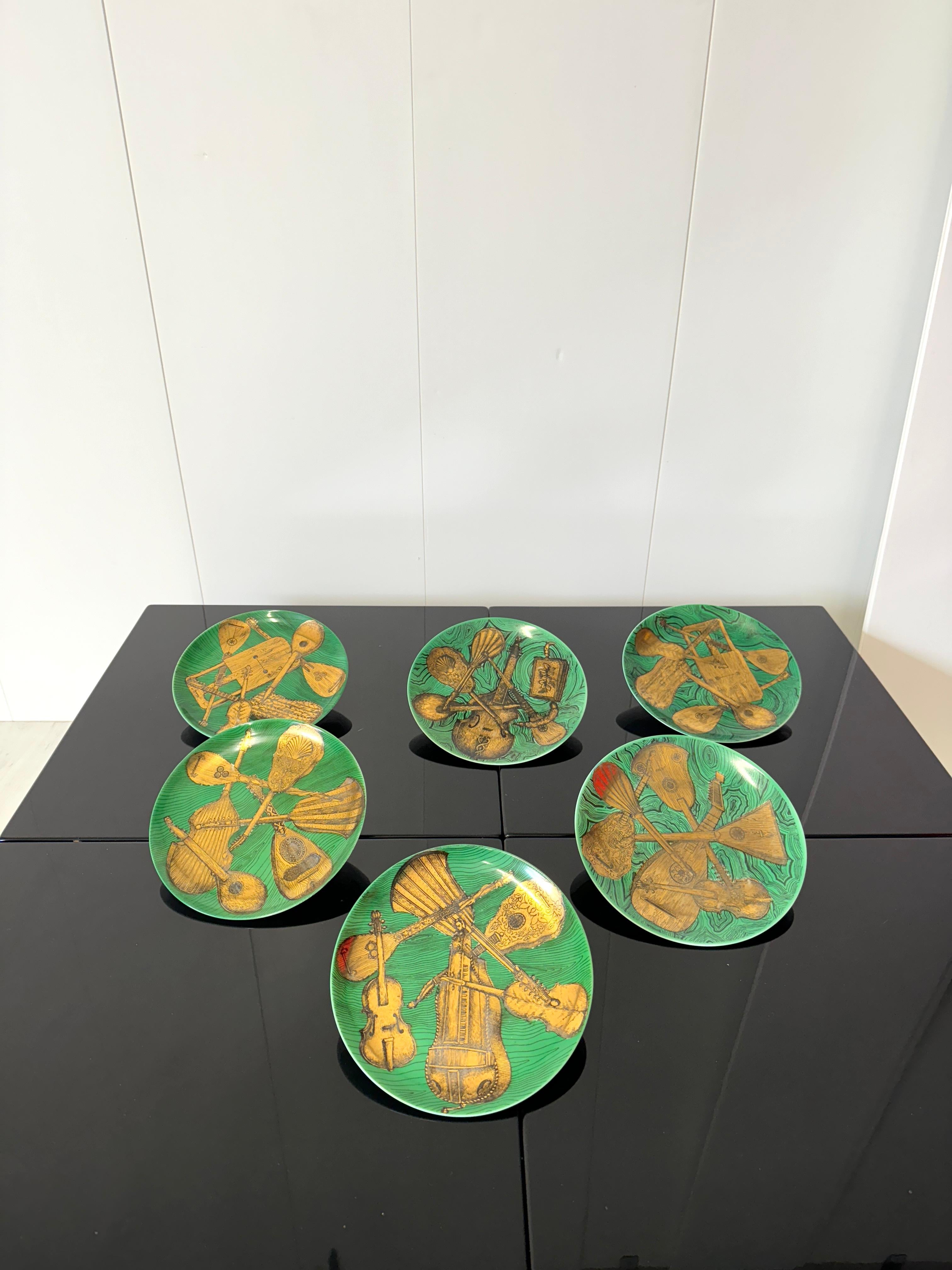 Piero Fornasetti, Six saucers 