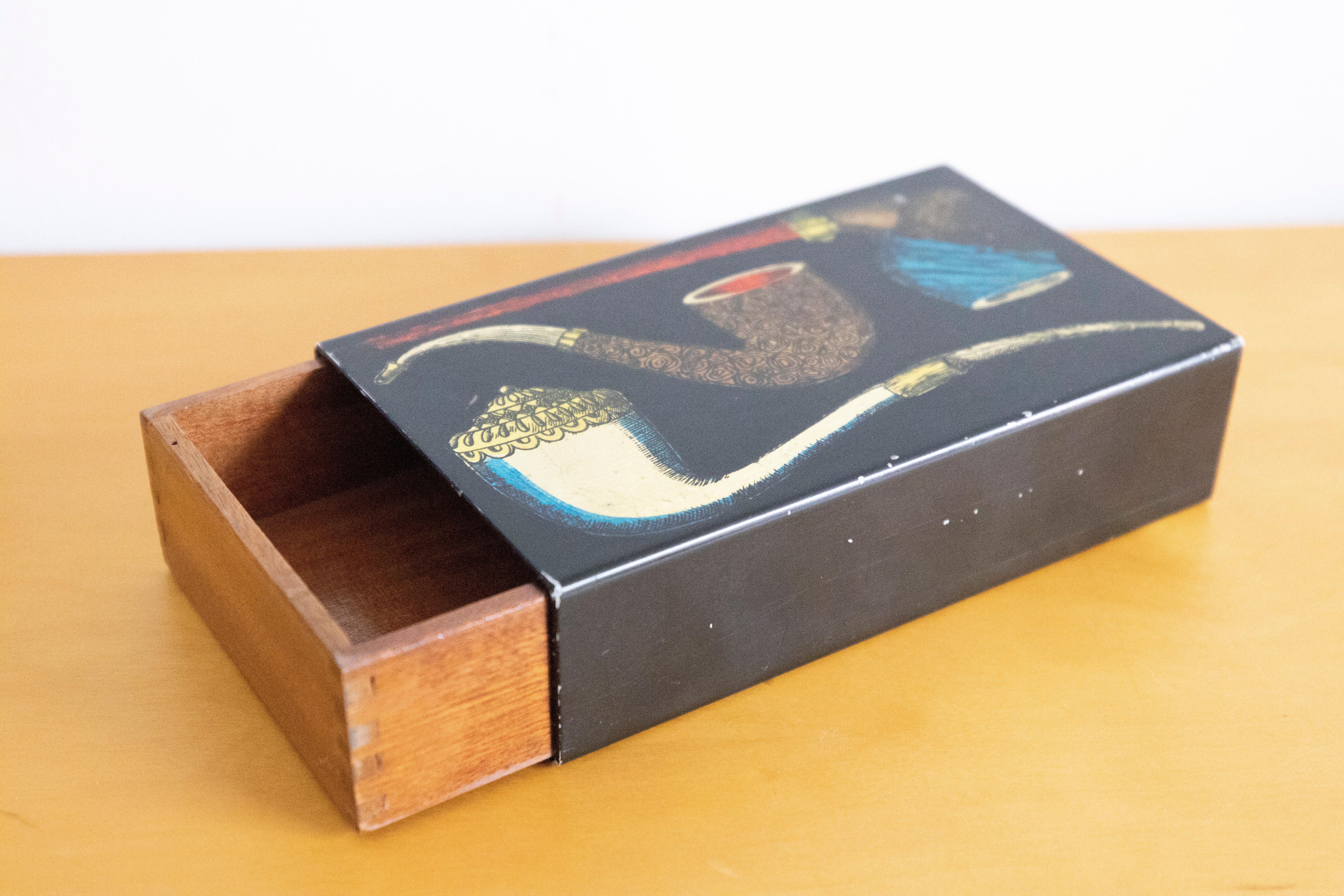 Mid-Century Modern Piero Fornasetti, Set di due scatole da fumo en vente