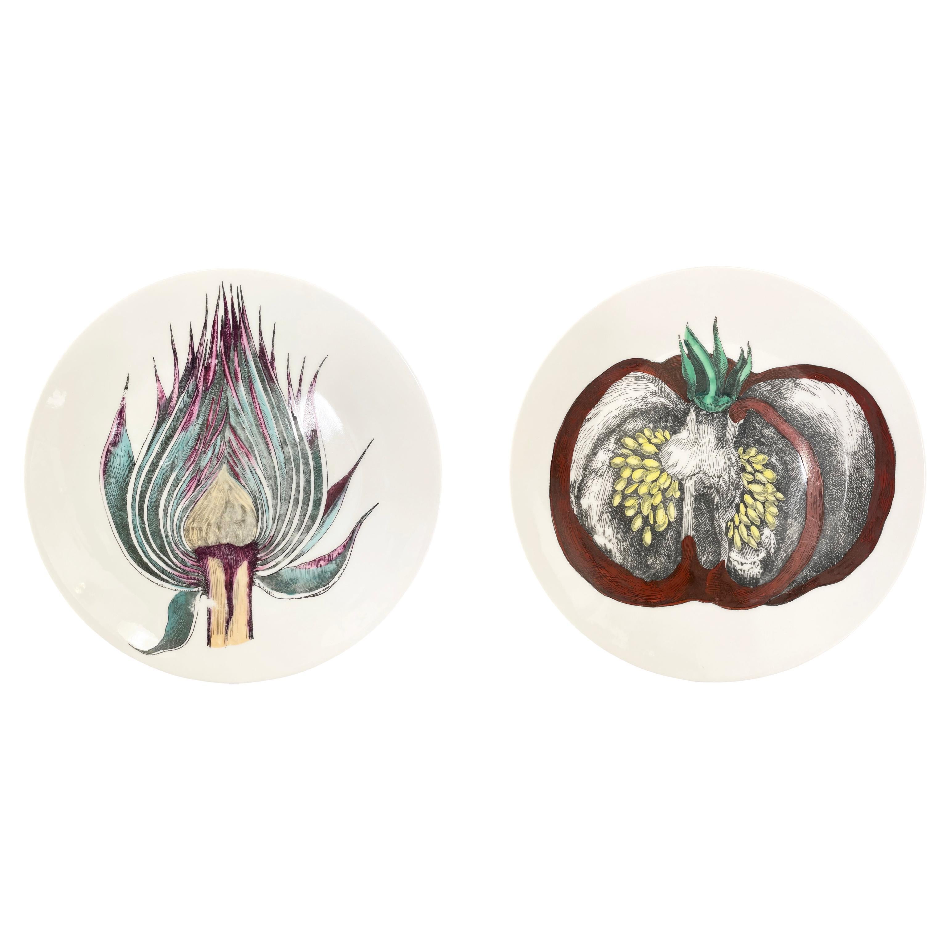 Piero Fornasetti "Sezioni Di Frutta" Plates, Italy, 1960s