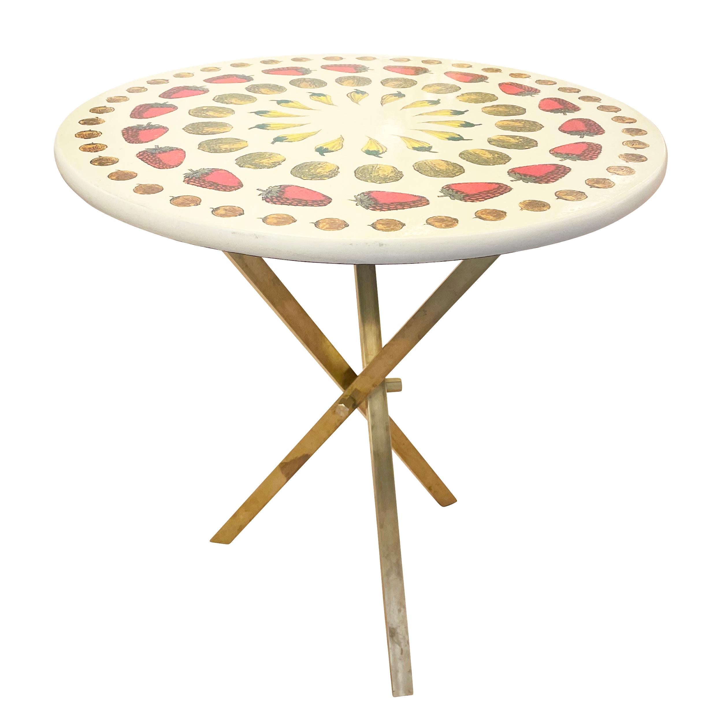 Mid-Century Modern Piero Fornasetti Side Table, Italy, 1950s