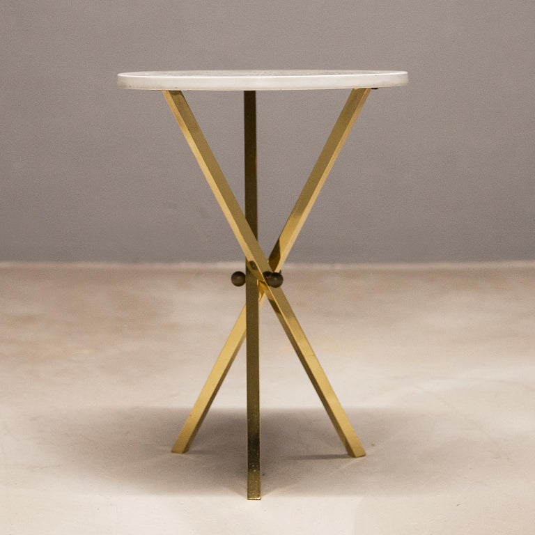 Piero Fornasetti Sole Brass Tripod Side Table In Good Condition For Sale In Munich, DE