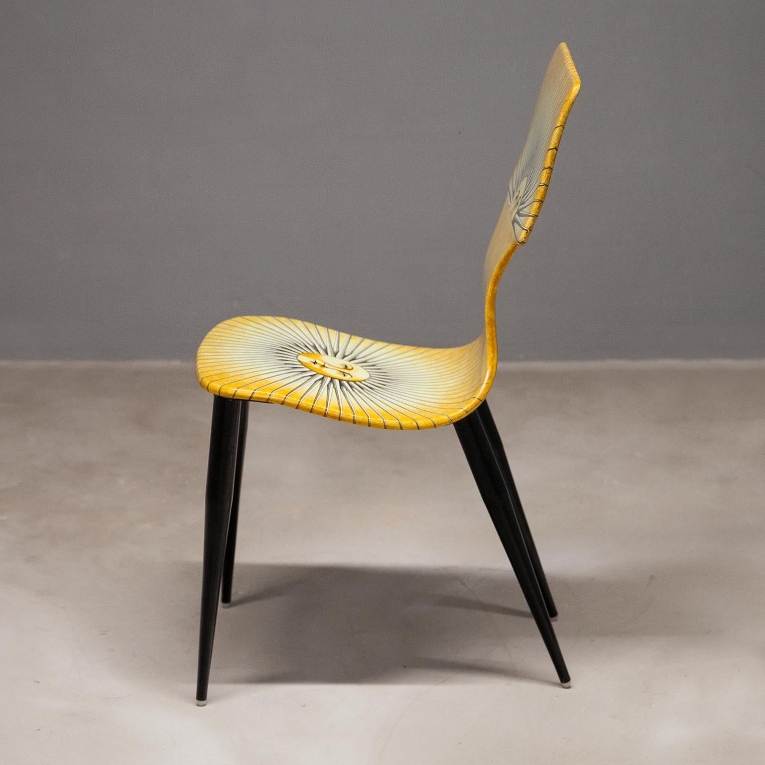 Mid-Century Modern Piero Fornasetti Sole Chair, 1999