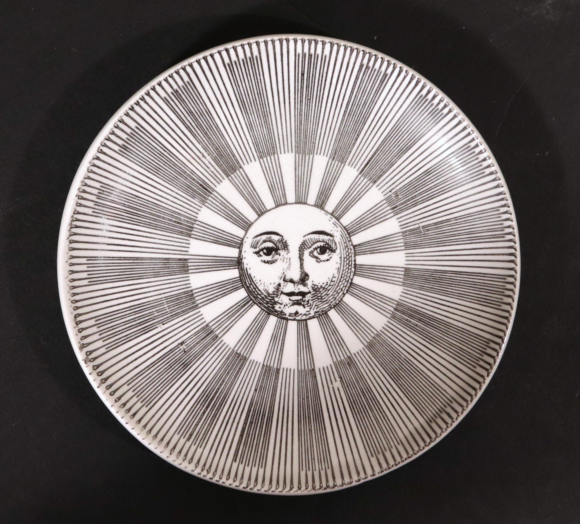 Piero Fornasetti Soli e Lune (Suns and Moons) Coaster Set For Sale 1