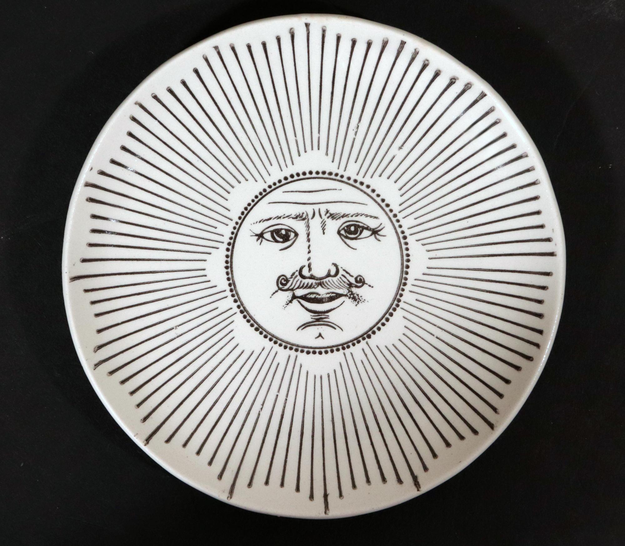Piero Fornasetti Soli e Lune (Suns and Moons) Coaster Set For Sale 2