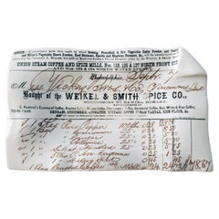 Piero Fornasetti Spice Company Dish of a Bill of Sale from the Weikel & Smith
