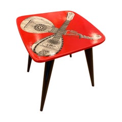 Piero Fornasetti Stool, Italy, 1950s