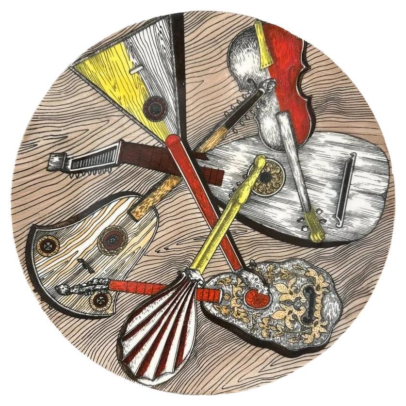 Piero Fornasetti Strumenti Musicali Porcelain Plate No. 2