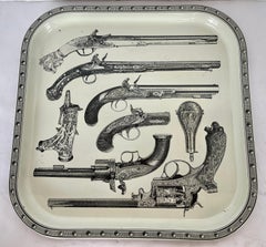Piero Fornasetti Studio,  Pistol Tole  Barware Serving Tray