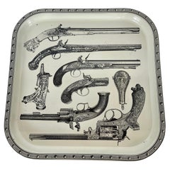 Piero Fornasetti Studio, Pistol Tole Barware Serving Tray