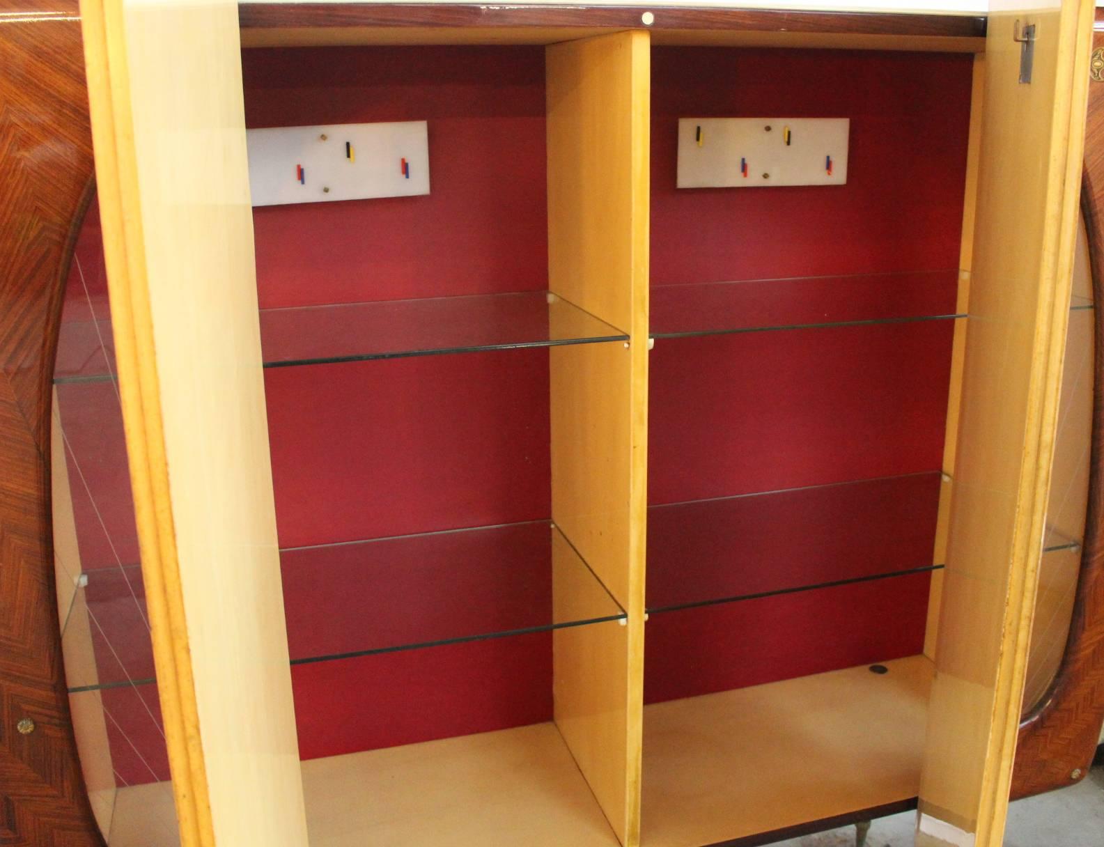 Mid-20th Century High Cupboard Featuring the Medieval Twin Towers For Sale