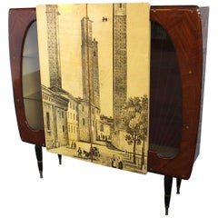 Vintage High Cupboard Featuring the Medieval Twin Towers