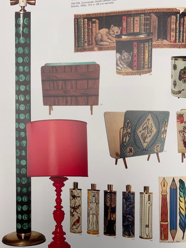 Piero Fornasetti Table Lamp Cameo Red And Black, circa 1960 In Good Condition In Vienna, AT