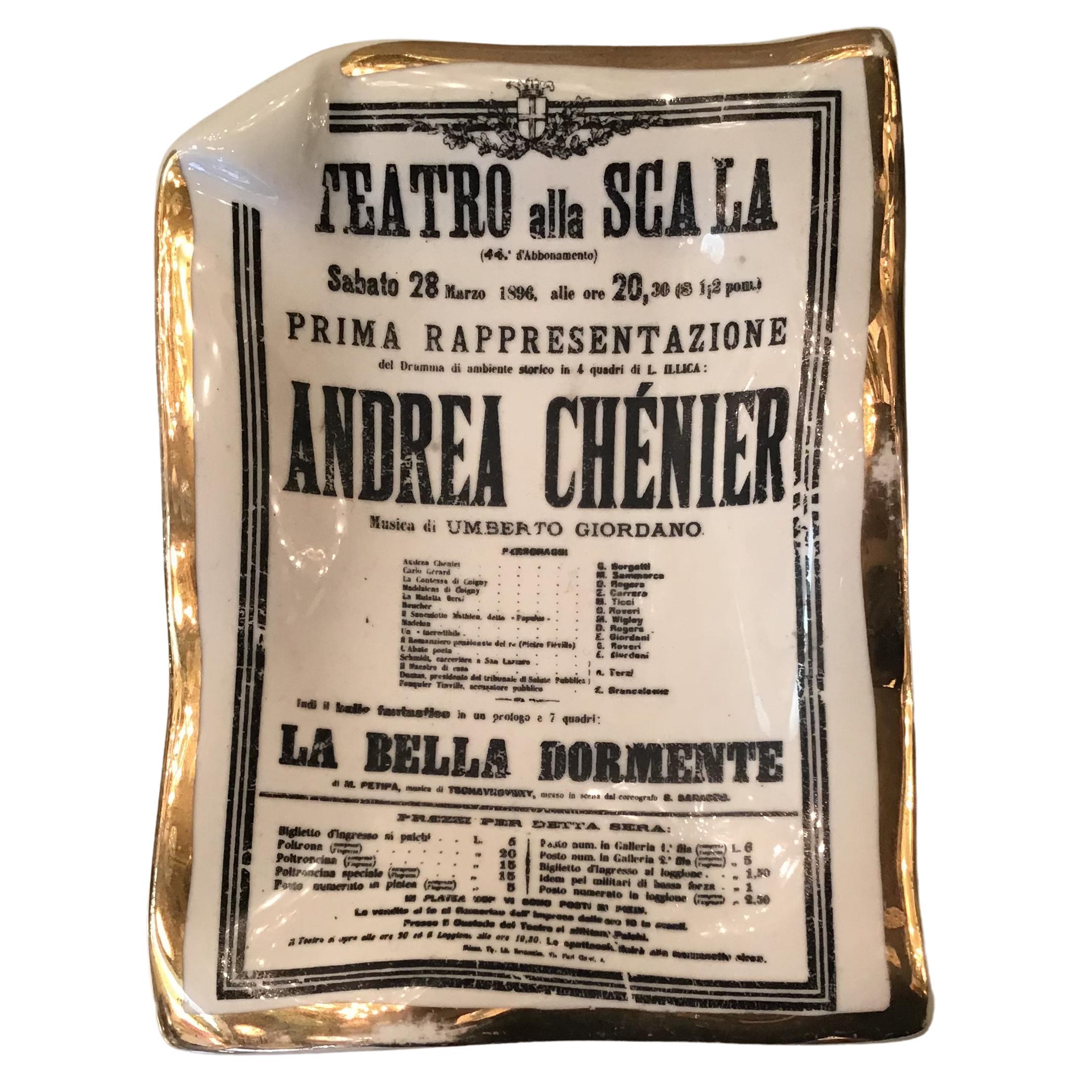 Piero Fornasetti “Teatro Alla Scala” Ashtray Ceramic 1950 Italy at 1stDibs  | scala webster, piero scala webster ny, the bella ashtray